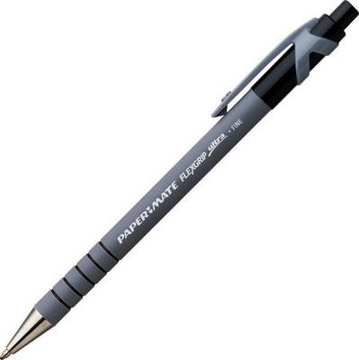 Ручка шариковая автоматическая &quot;Paper Mate&quot; Flex Grip Ultra, с резиновым корпусом, черная (13956)