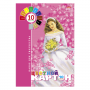 Цветной картон А4 "Хатбер", МЕЛОВАННЫЙ, 10 цв., 10 л., Принцесса, 10Кц4_03135(N49587) 123055