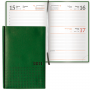 Ежедневник BRAUBERG 2011, А5 148*218мм "Perfect", "кожа с перфорацией", зеленый, 123369 