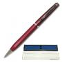 Ручка шариковая BRAUBERG бизнес-класса, корпус красный, хром. детали, 140707, синяя 140707