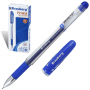 Ручка гелевая BRAUBERG корпус прозрачный, игольчатый пишущий узел 0, 5мм, рез. держ., 141179, синяя 141179