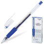 Ручка гелевая "Crown" с резиновой манжеткой, синяя (01258)