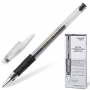 Ручка гелевая "Crown" с резиновой манжеткой, черная (04349) 