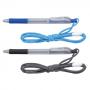 Ручка шариковая автоматическая "Zebra" BN-2, 0.7мм, на шнурке, синяя (23380) 